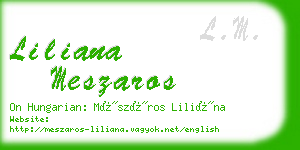 liliana meszaros business card